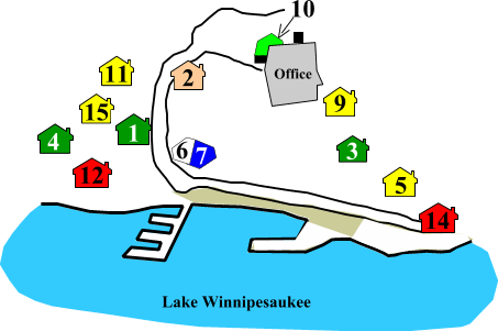 Cottage Map Lake Winnipesaukee